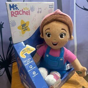 Ms. Rachel Speak and Sing Doll USA SHIPPED AUTHENTIC Touch Pink Overalls